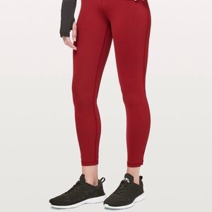 Lululemon Train Time 7/8 Pant 25” Deep Sport Red
